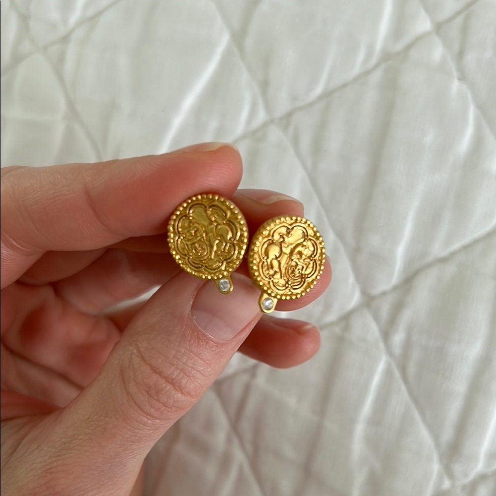 Julie Vos Coin Stud with CZ